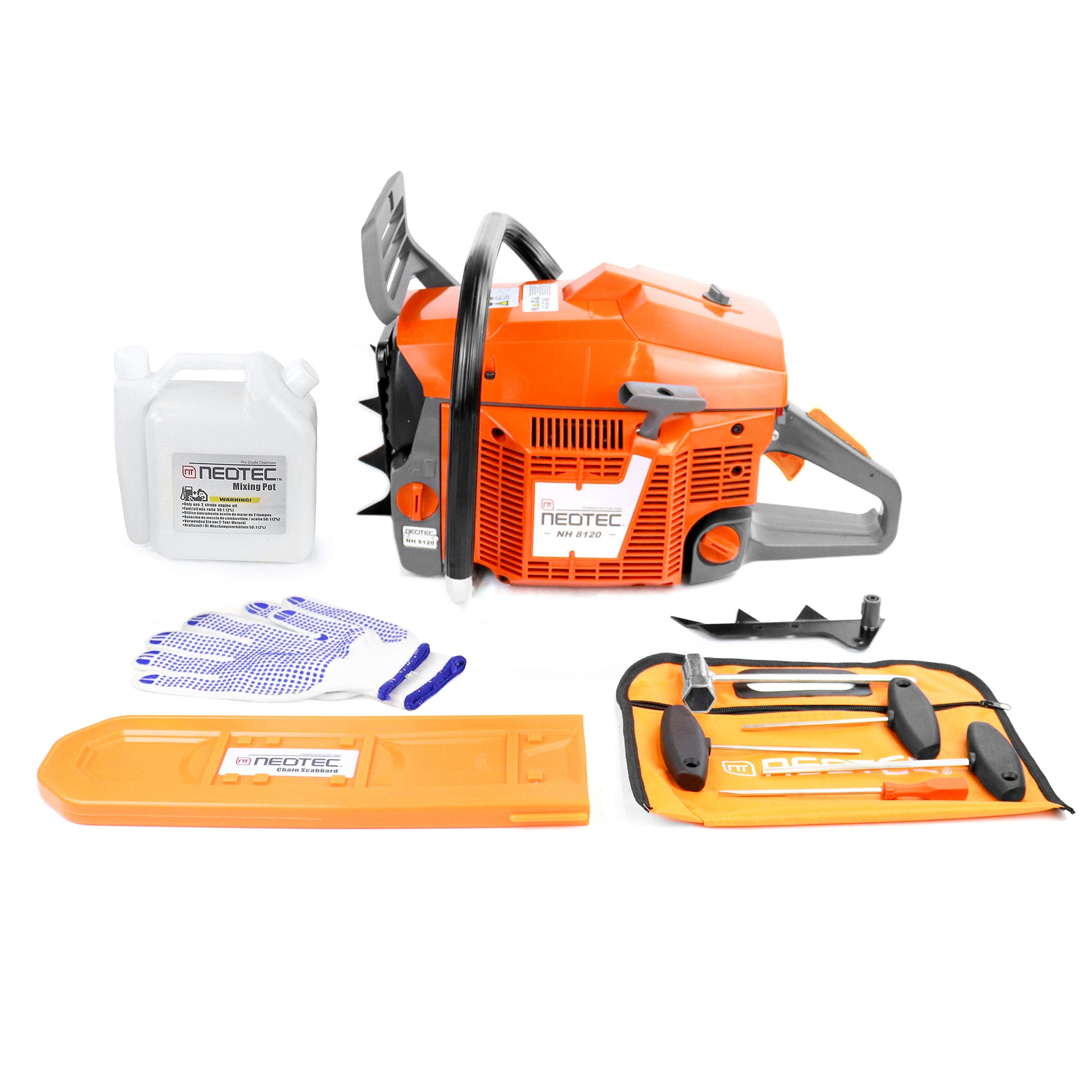 NEOTEC Gas Cainsaw NH8120 best 120cc chainsaw for oak wood cutting