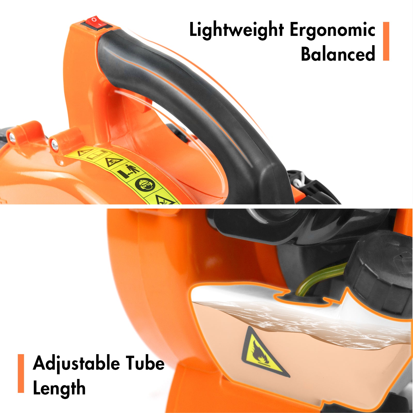 NEO-TEC 25.4CC Gas Handheld Leaf Blower 150 MPH 360 CFM 2-Stroke Portable Yard Cleaner for Patio & Lawn Care NTEB260