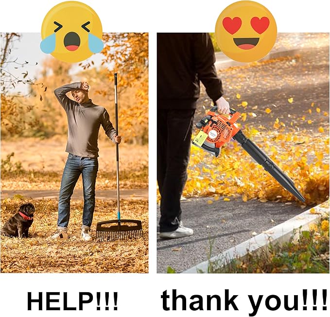 NEO-TEC 25.4CC Gas Handheld Leaf Blower 150 MPH 360 CFM 2-Stroke Portable Yard Cleaner for Patio & Lawn Care NTEB260