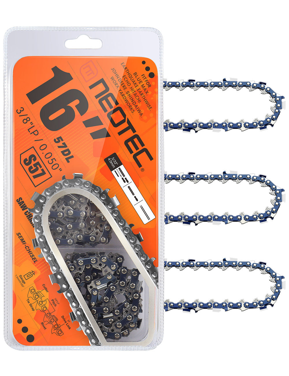 NEO TEC Chainsaw Chain 16inch 5
7DL 3/8"LP 0.050"