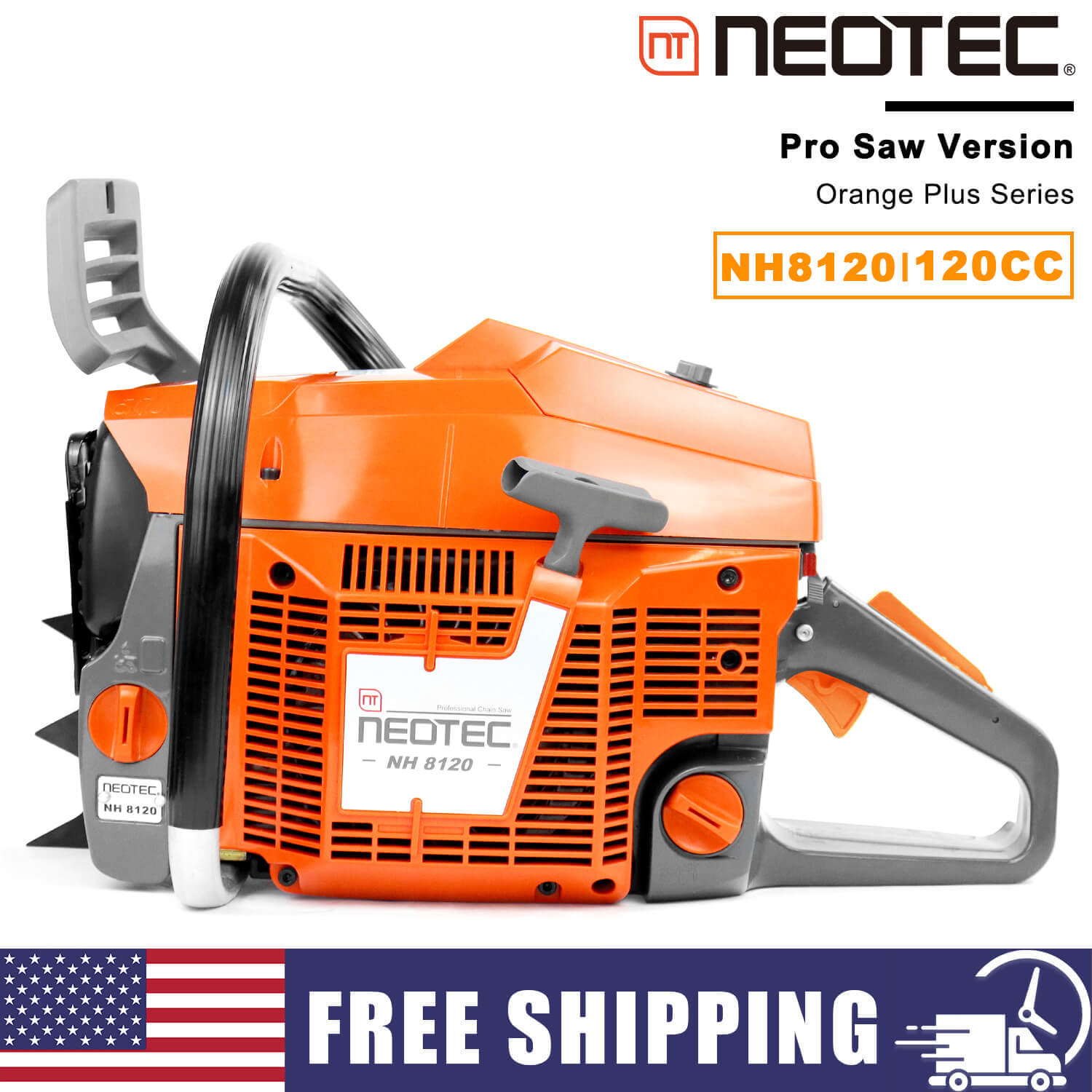 NEOTEC Gas Cainsaw NH8120 heavy-duty 120cc chainsaw for storm cleanup