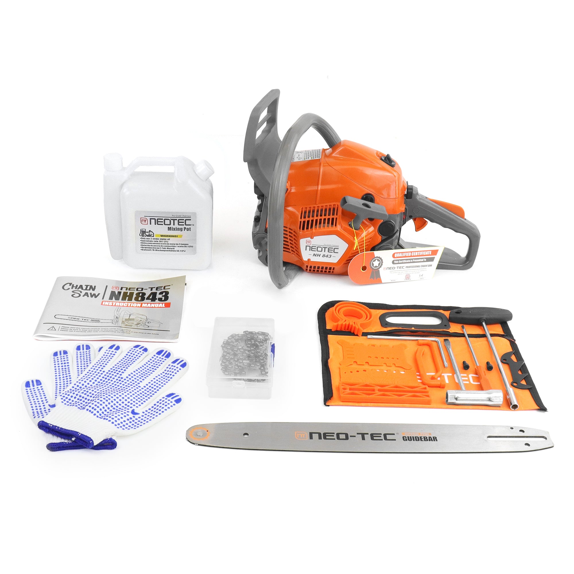 NEOTEC Gas Chainsaw NH843 heavy-duty 43cc chainsaw for storm cleanup