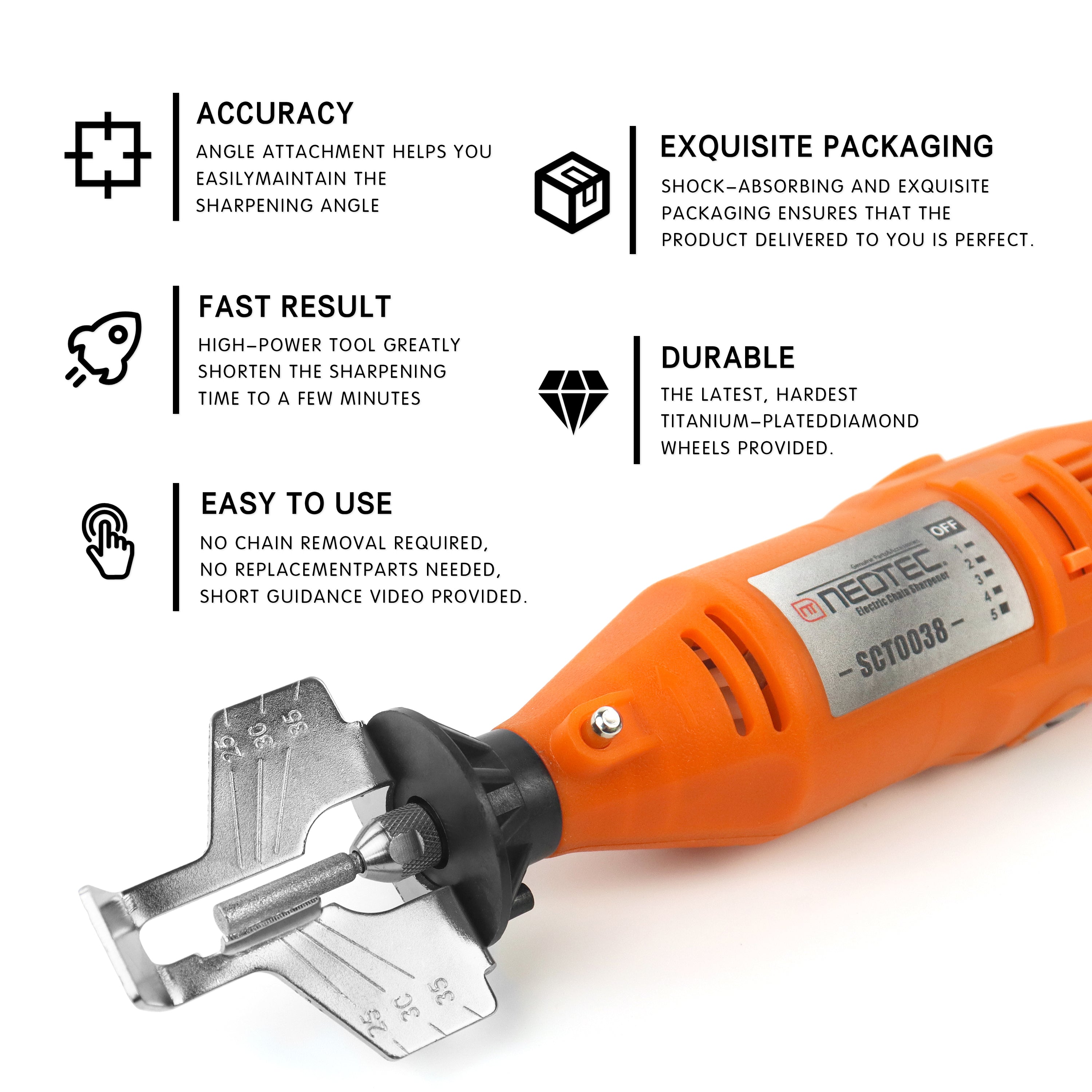 NEOTEC Electric Sharpening System for Chainsaw/Pruner/Lawn Mower