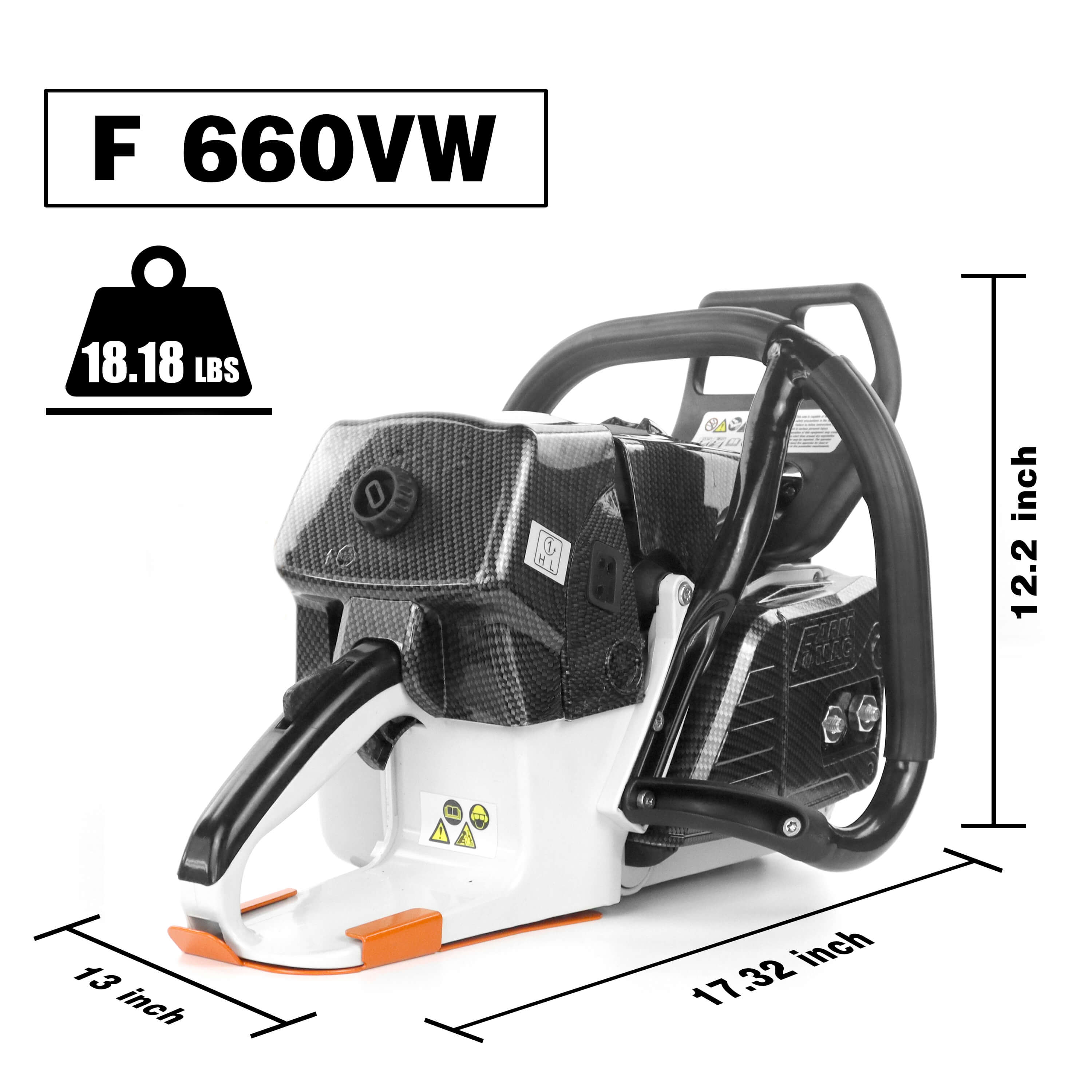FARMMAC Gas Chainsaw F660VW 92cc chainsaw torque specs comparison