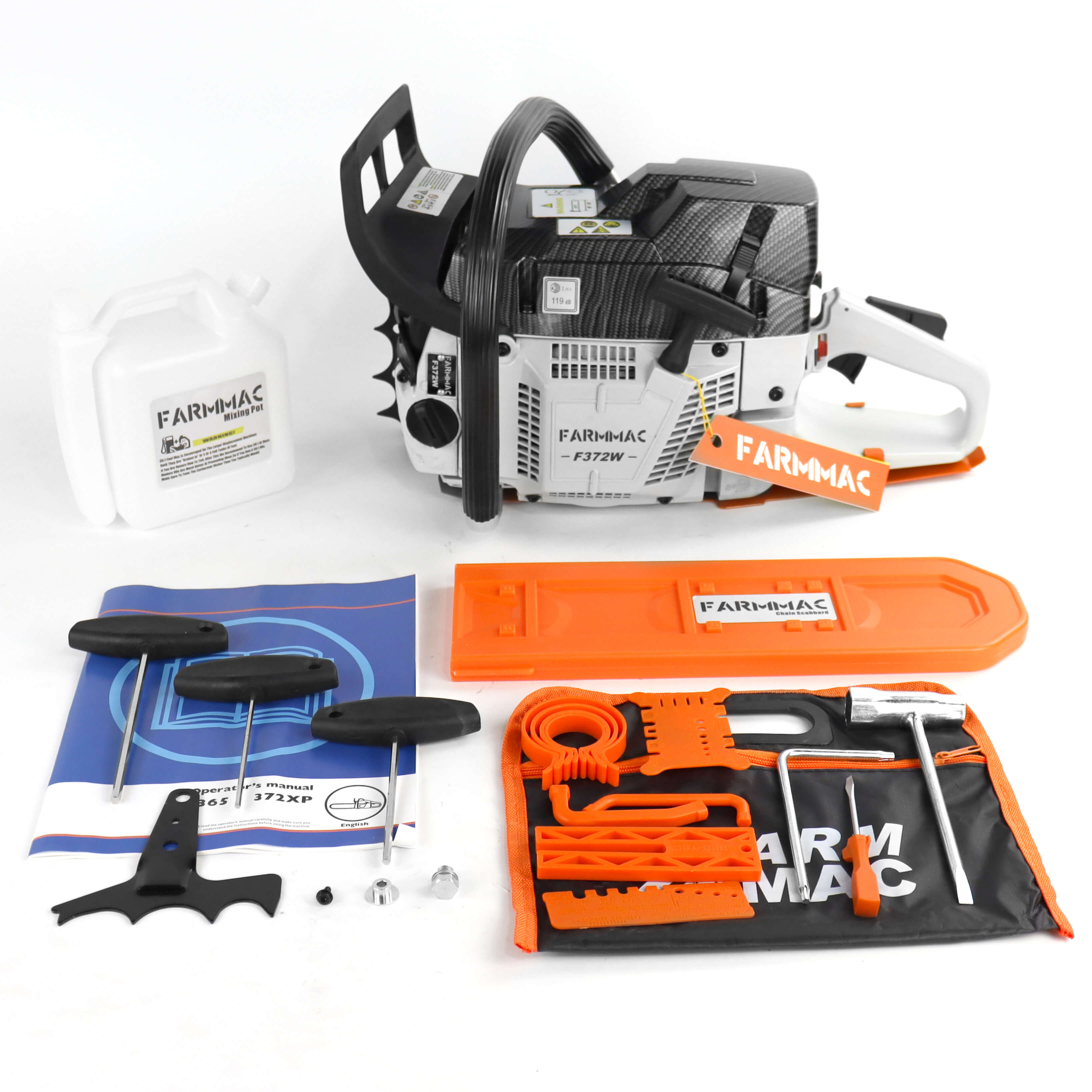 FARMMAC Gas Chainsaw F372W All the accessories