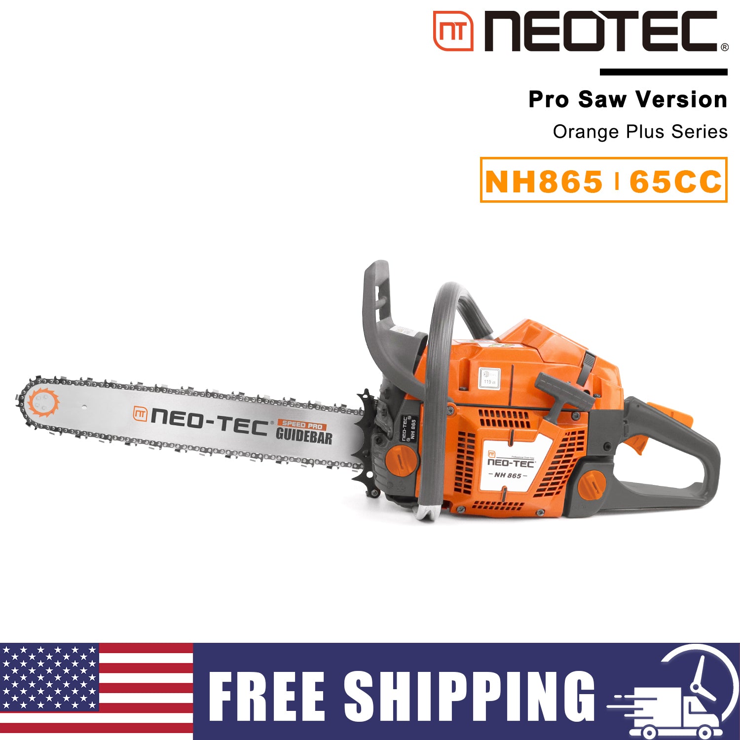 NEOTEC Gas Chainsaw NH865 for US Free Shipping