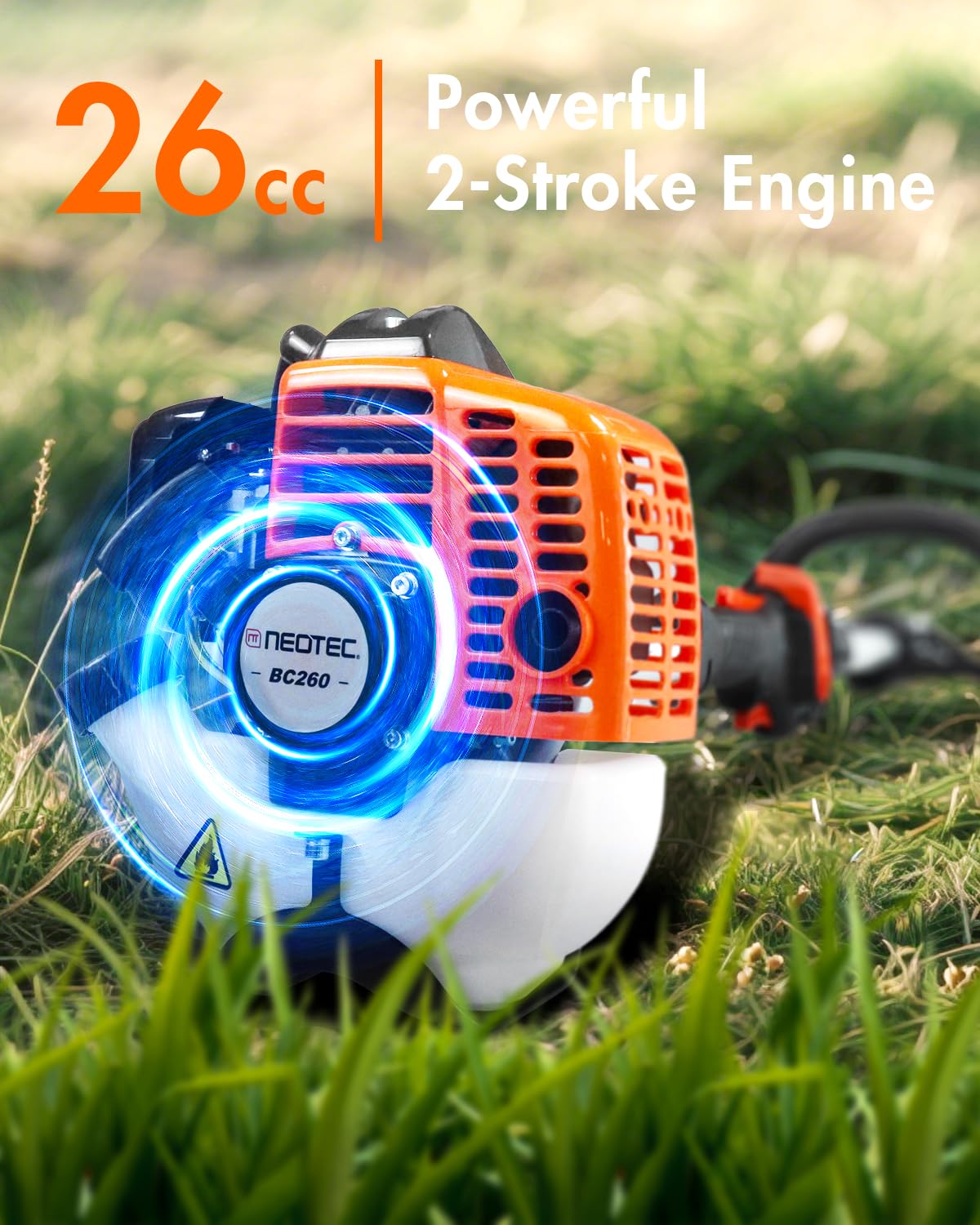 NEO-TEC 26cc 3 in 1 Weed Eater/Wacker Gas Powered 17" Gas String Trimmer Edger Brush Cutter BC260E-X