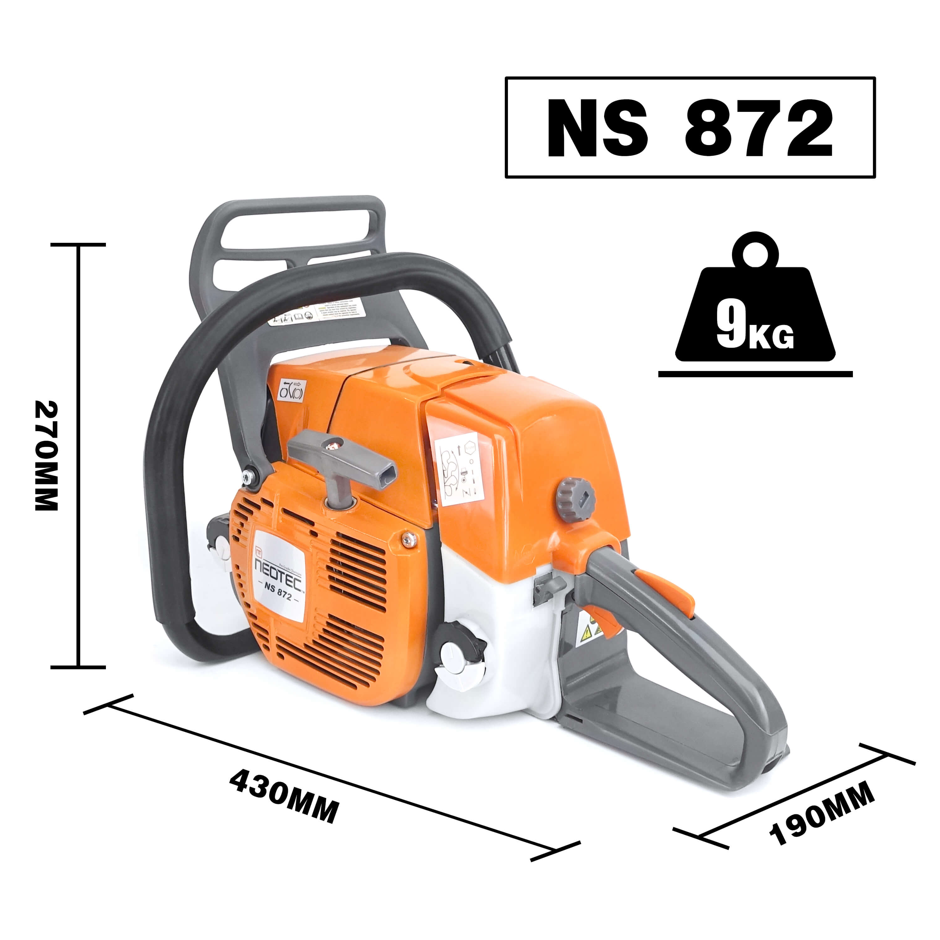 Neo-tec Chainsaw NS872 72 70cc 24in 28 25 24 inch Gas Chainsaw U.S. STOCK - NEOTEC CHAINSAW