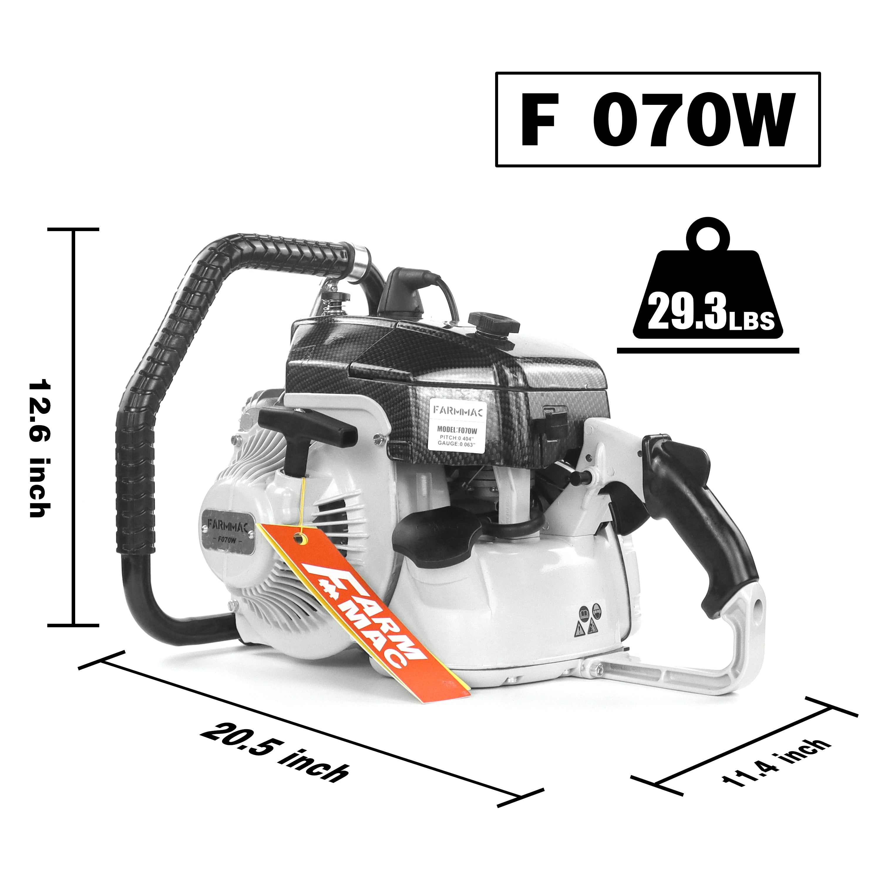 Gas Chainsaw FARMMAC F070W 105cc 42 36 inch Chainsaw for Milling U.S. STOCK - NEOTEC CHAINSAW