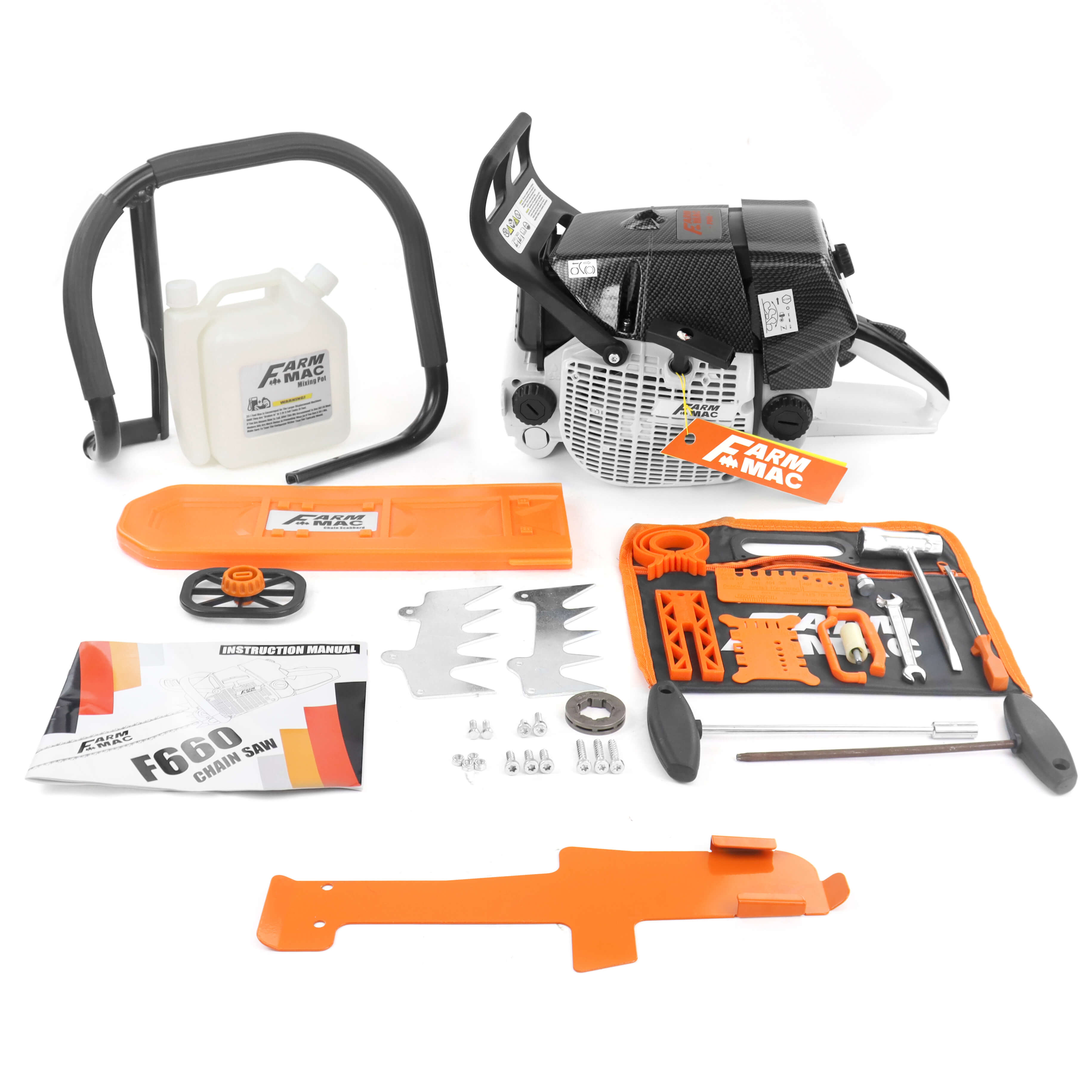 Gas Chainsaw FARMMAC F660VW 92 90cc 24in 36 42 inch Chainsaw U.S. STOCK - NEOTEC CHAINSAW