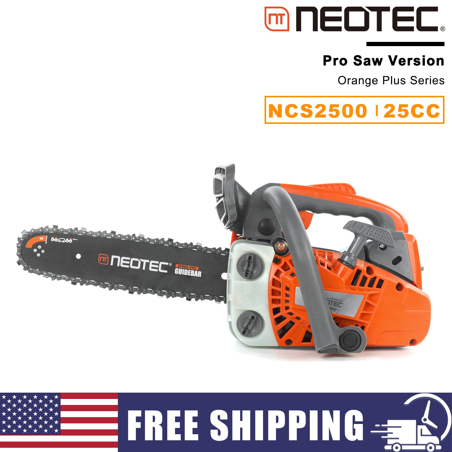 Neo-tec 12in Top Handle Gas Chainsaw 25.4cc Portable Mini Chain Saws U.S. STOCK - NEOTEC CHAINSAW
