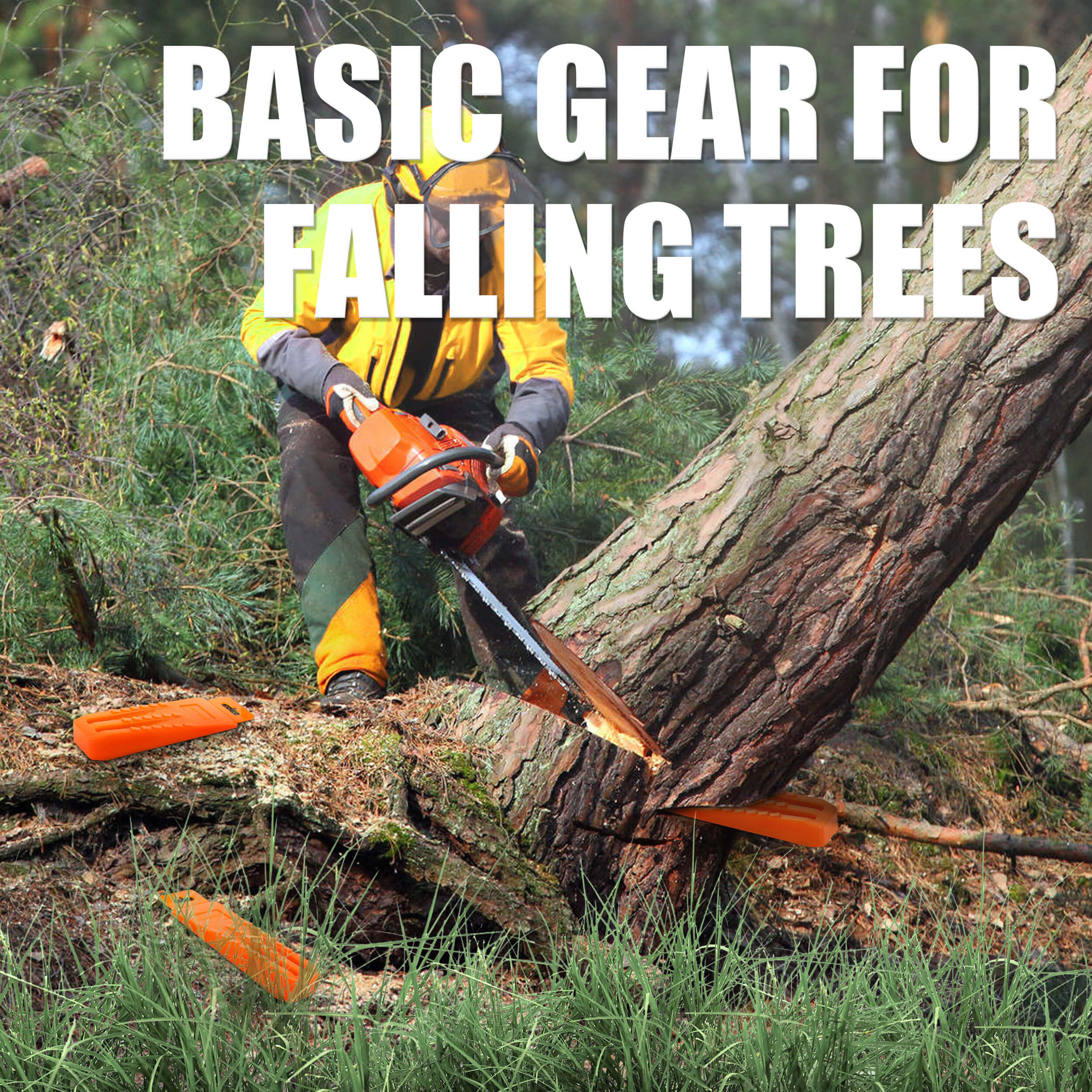 NEO-TEC 6 Pack Tree Felling Wedges, Chainsaw Wedges, 5.5"+8" Tree Cutting Equipment