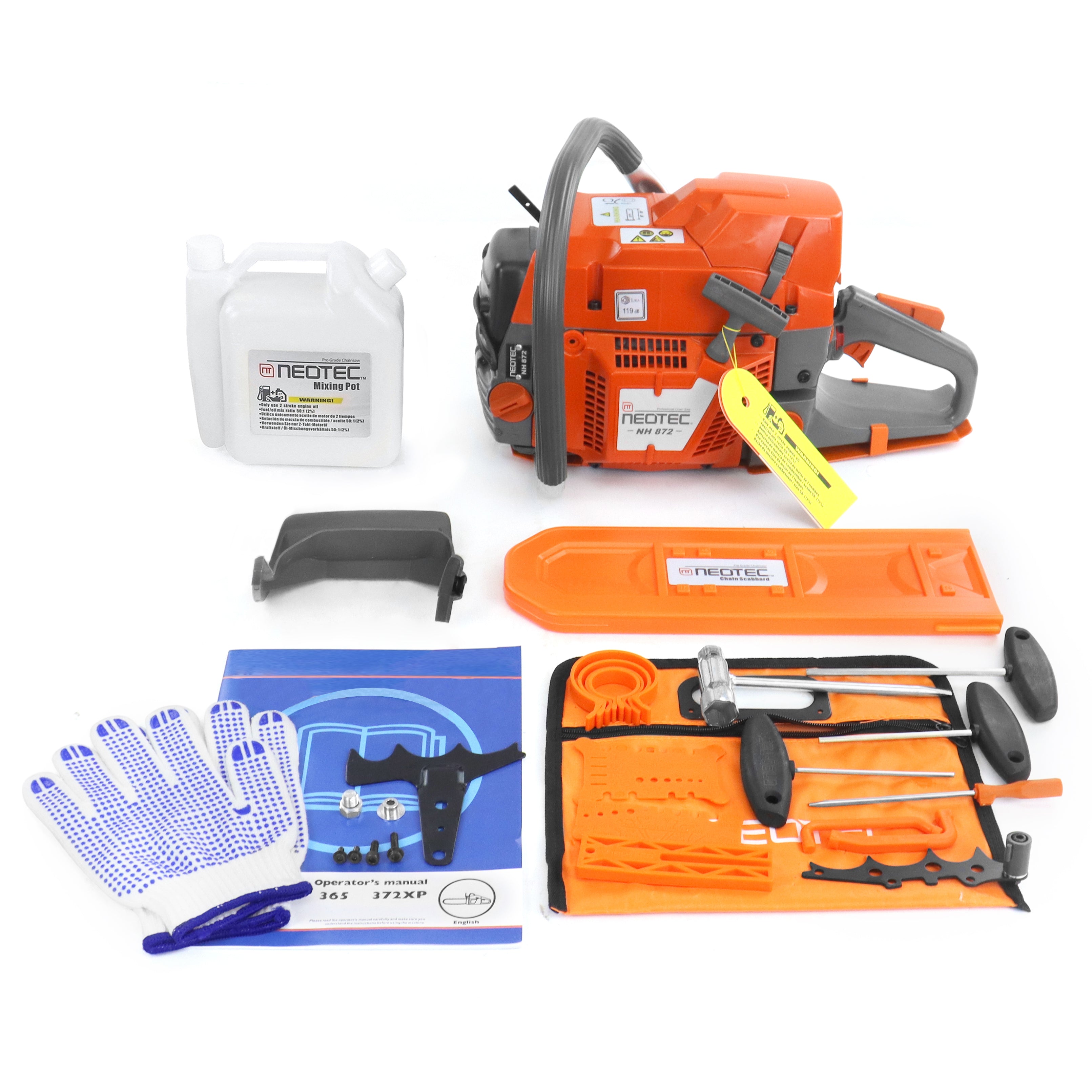 NEOTEC Gas Chainsaw NH872 heavy-duty 71cc chainsaw for storm cleanup