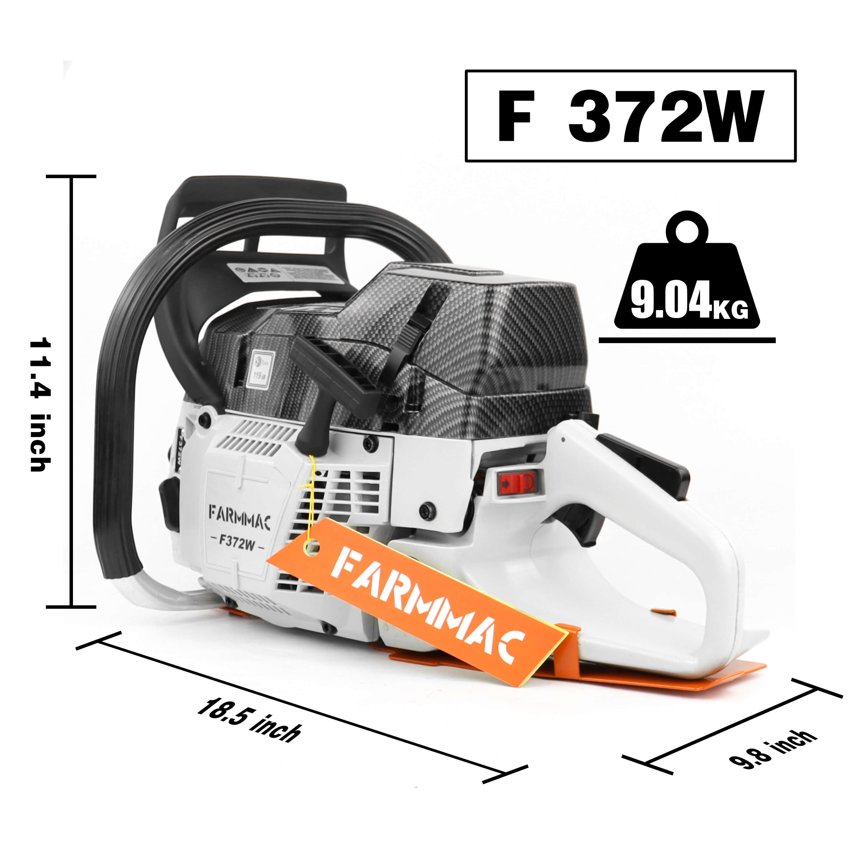 FARMMAC Gas Chainsaw F372W 71cc chainsaw torque specs comparison