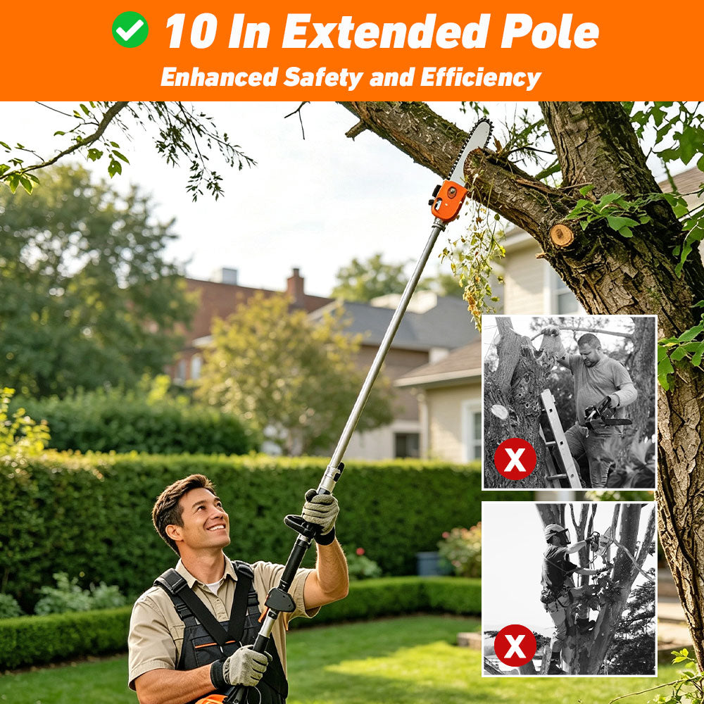 NEOTEC 26cc 4 in 1 String Trimmer/Edger, Pole Saw, Hedge Trimmer and Brush Cutter Blade BC260E-JS