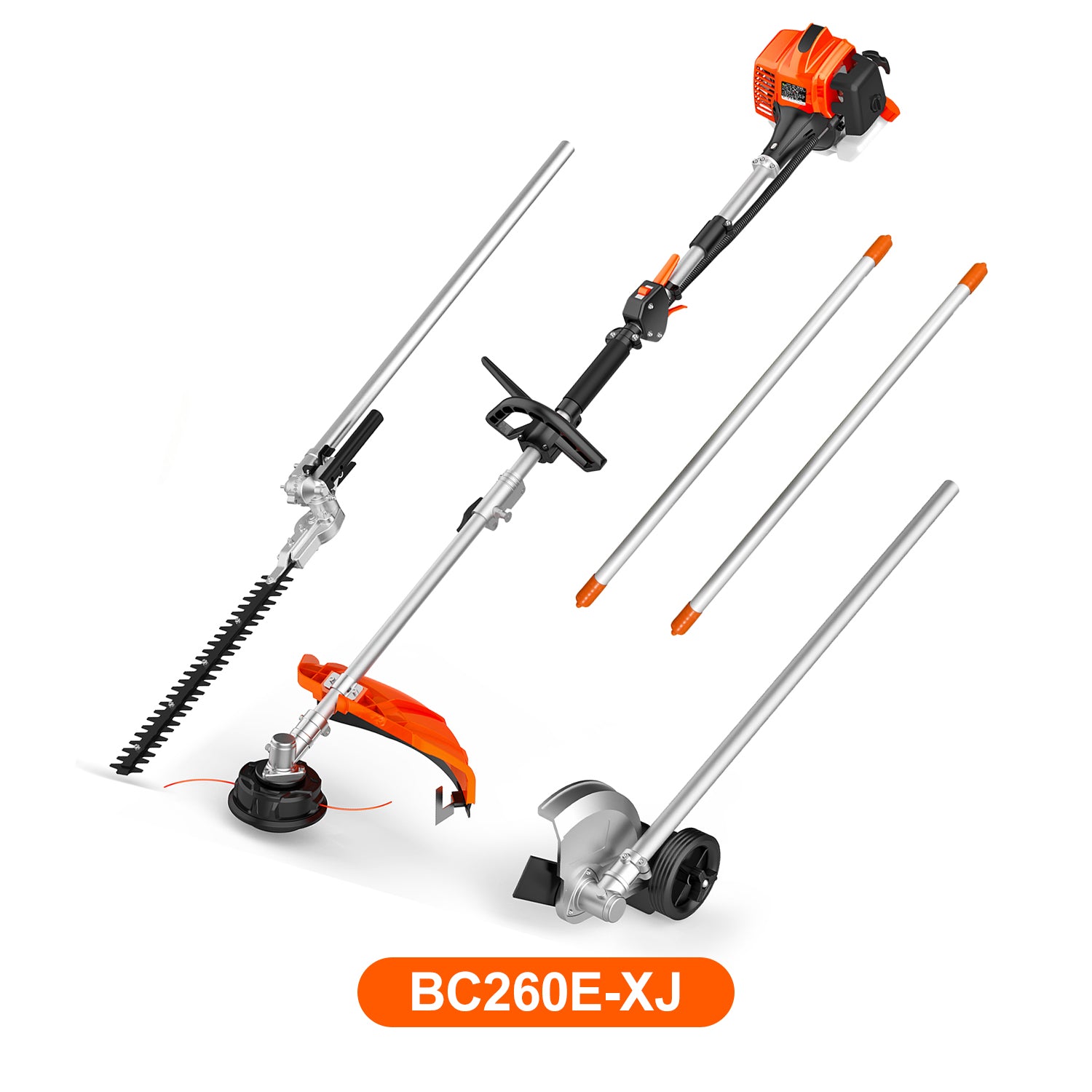 NEOTEC 26cc 4 in 1 Multi Functional Trimming Tools, Gas Powered Hedge Trimmer,Lawn Edger, String Trimmer, Brush Cutter