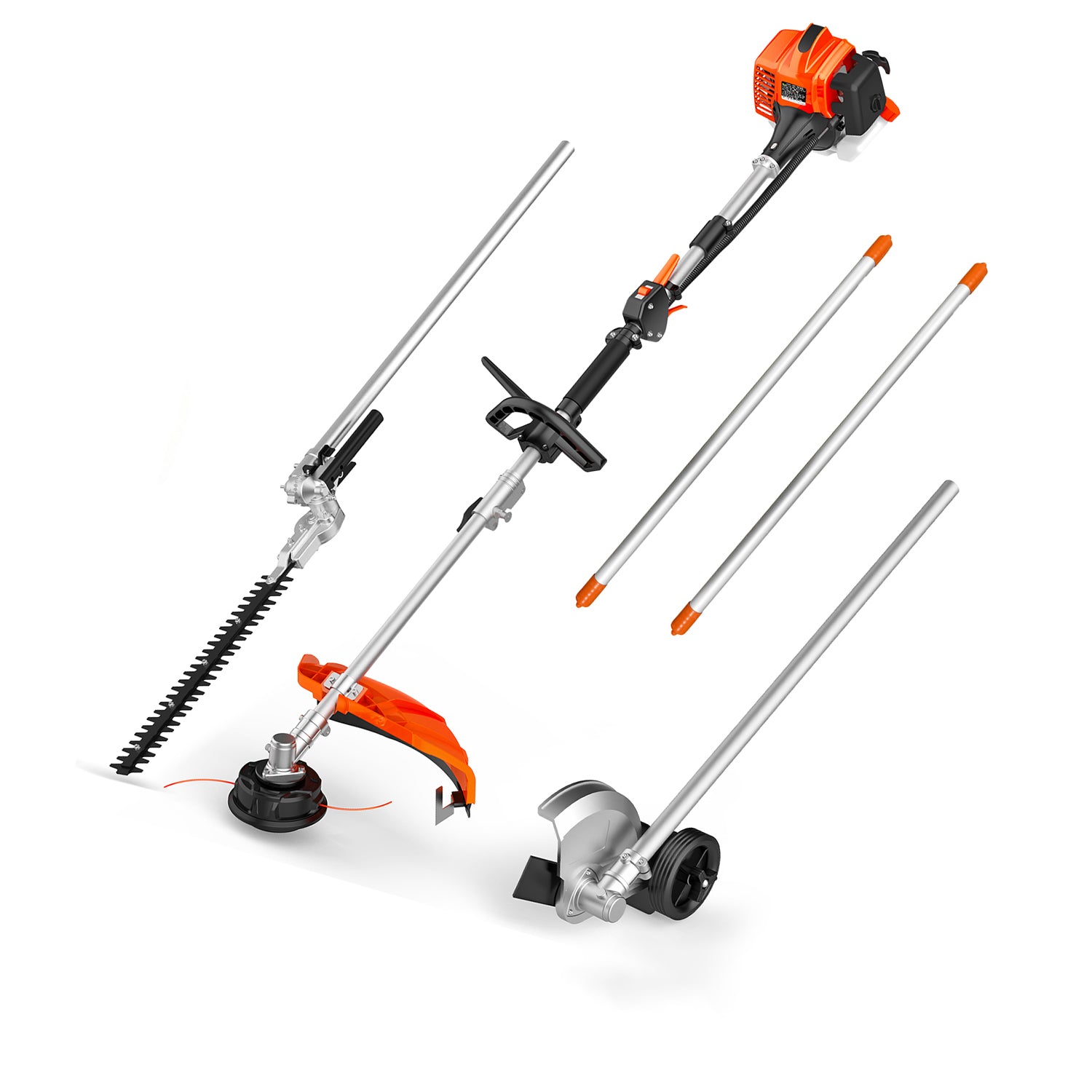 NEOTEC 26cc 4 in 1 Multi Functional Trimming Tools, Gas Powered Hedge Trimmer,Lawn Edger, String Trimmer, Brush Cutter BC260E-XJ