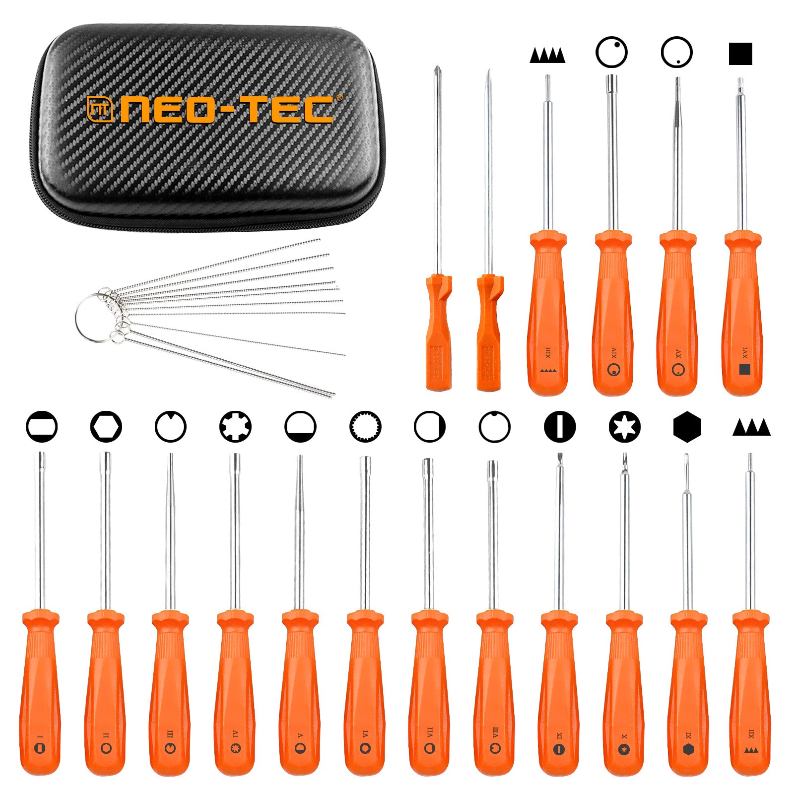 Professional 18pc 2-Stroke Carb Adjustment Tool Kit - Small Engine