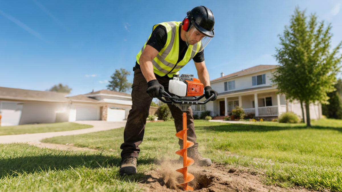 Earth Digging Rode ET720 72CC 2-Stroke Gas Powered Earth Auger Post Fence Hole Digger Pow