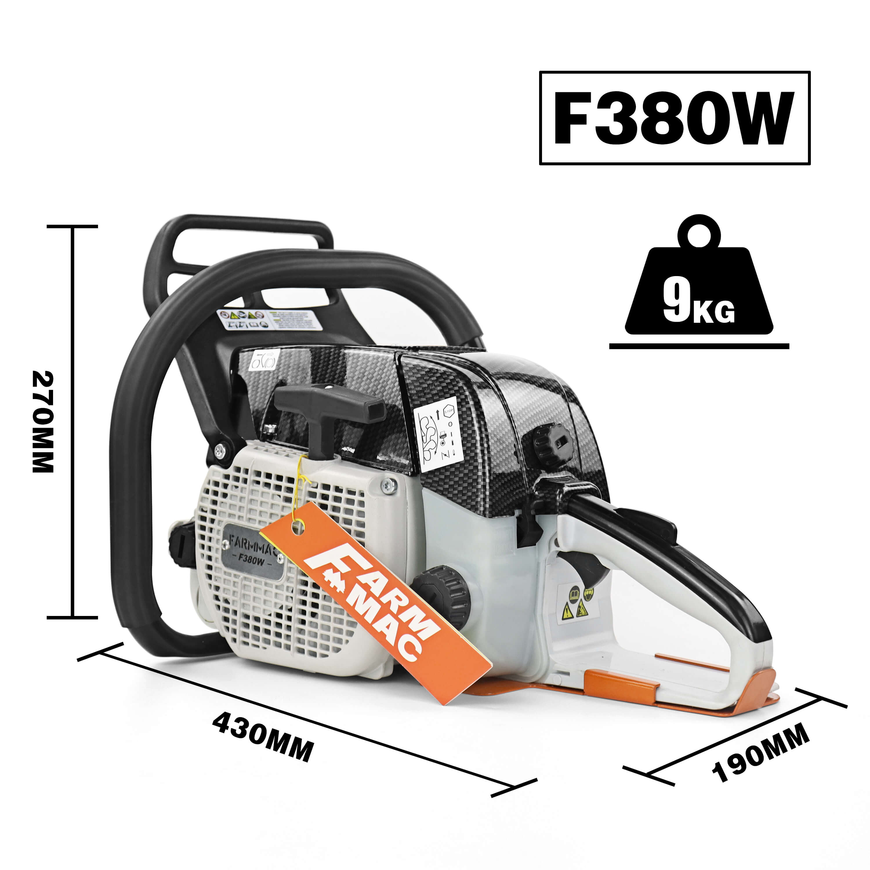 FARMMAC Gas Chainsaw F380W used 72cc gas chainsaw for sale near me