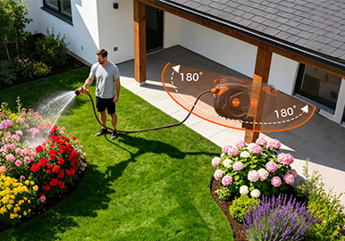 180° Swivel Bracket & Large Coverage Hose