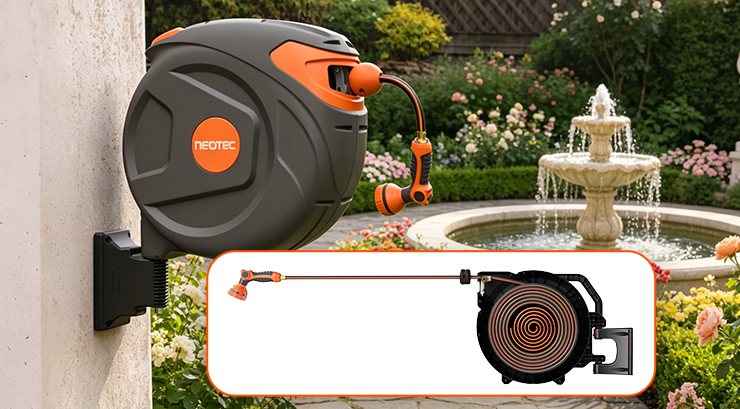 65Ft Hose & Any Length Lock Slow Anti-Snap Rewind