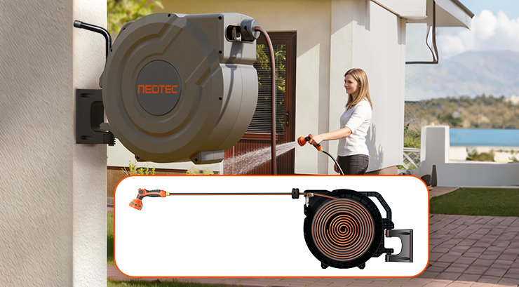 115Ft Hose & Any Length Lock Slow Rewind System