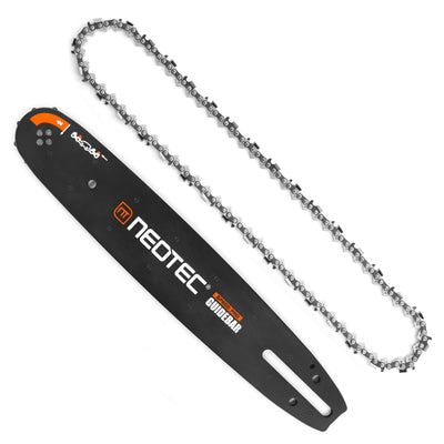 NEOTEC NCS2500 Chainsaw Bar, 12 Inch 3/8 LP .050 44DL Chain Guide Bar Combo fit for 25cc 25.4cc Chinese Chainsaw