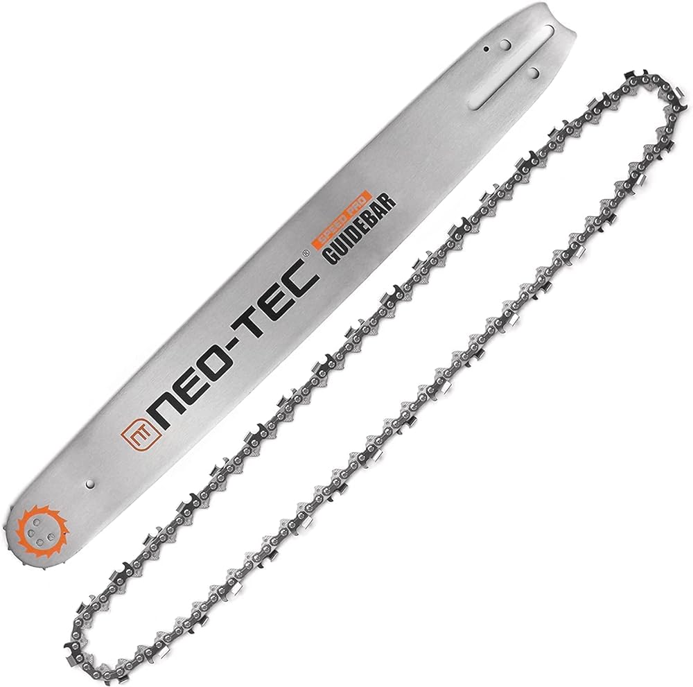 NEOTEC NH843 Chainsaw Bar, 16 Inch .325 .050 66DL Chain Guide Bar Combo fit for 43cc Chinese Chainsaw