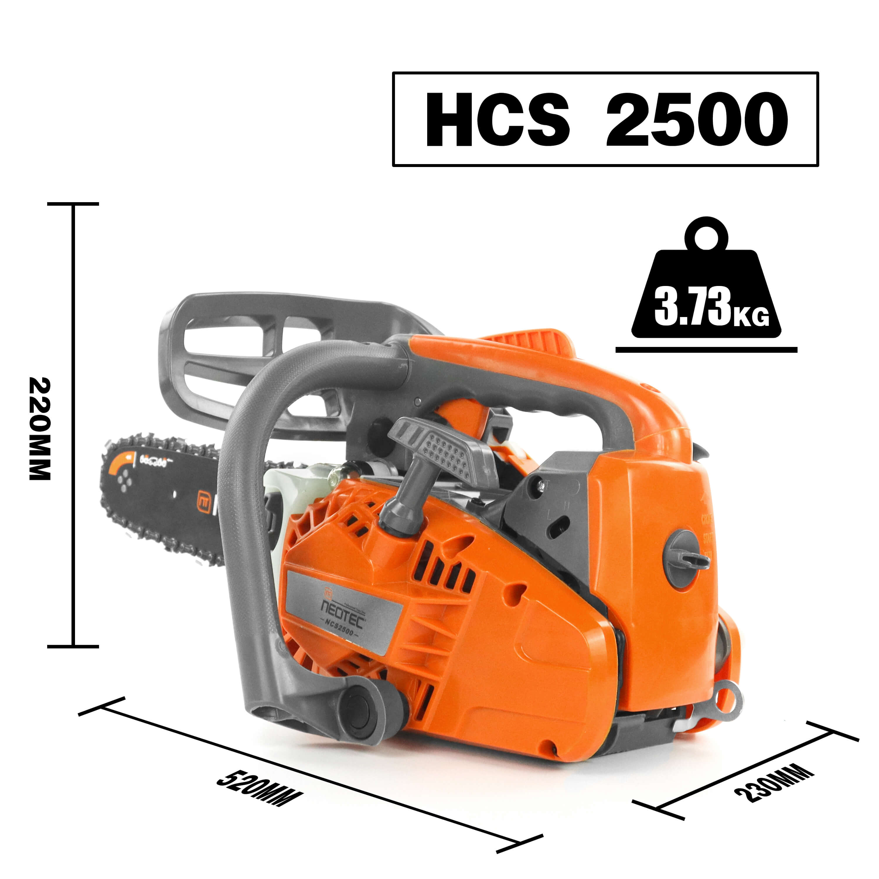 Neo-tec 12in Top Handle Gas Chainsaw 25.4cc Portable Mini Chain Saws
