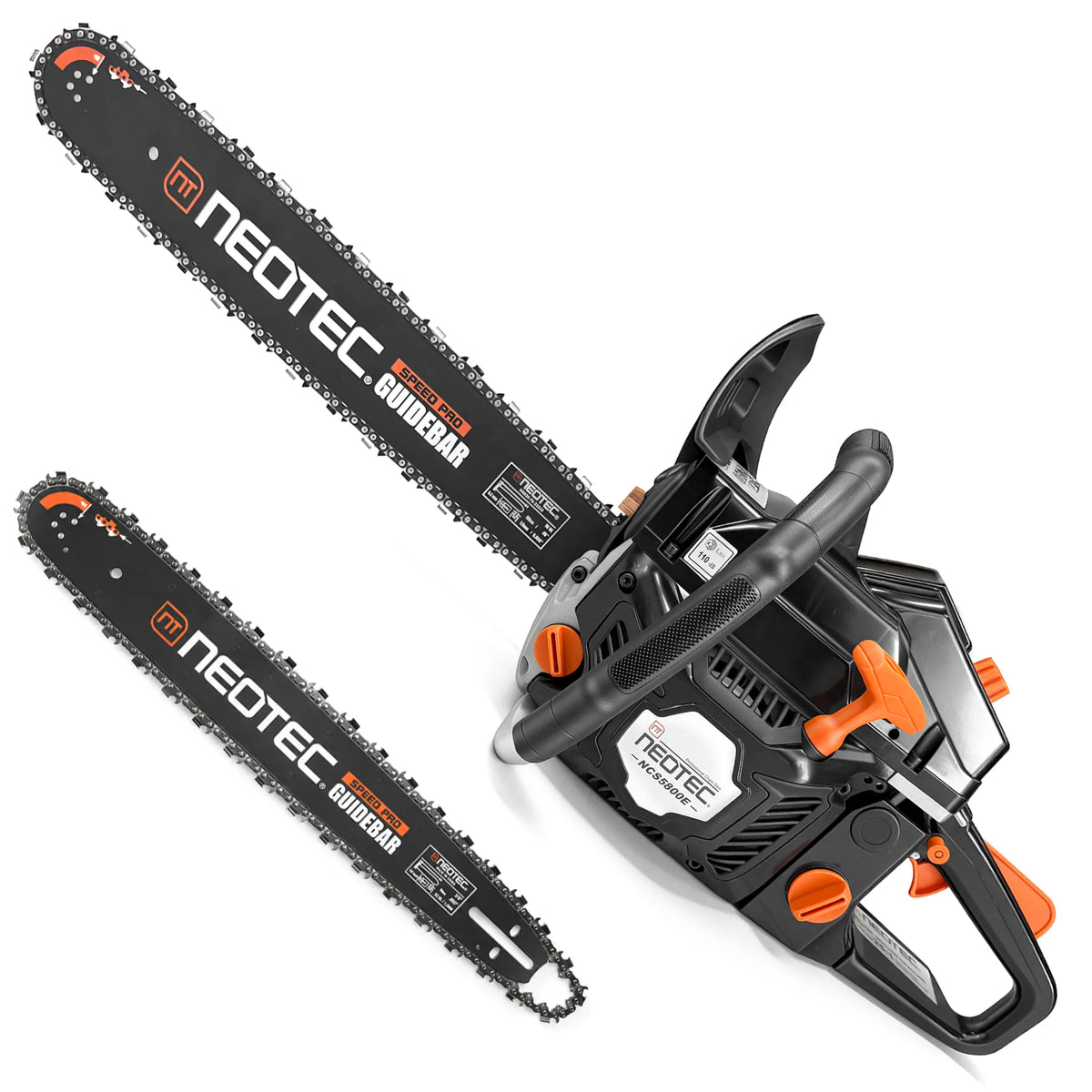 NEOTEC NCS5800E 58CC Gas Chainsaw 18" & 20" Bar Easy Start for Wood Cutting