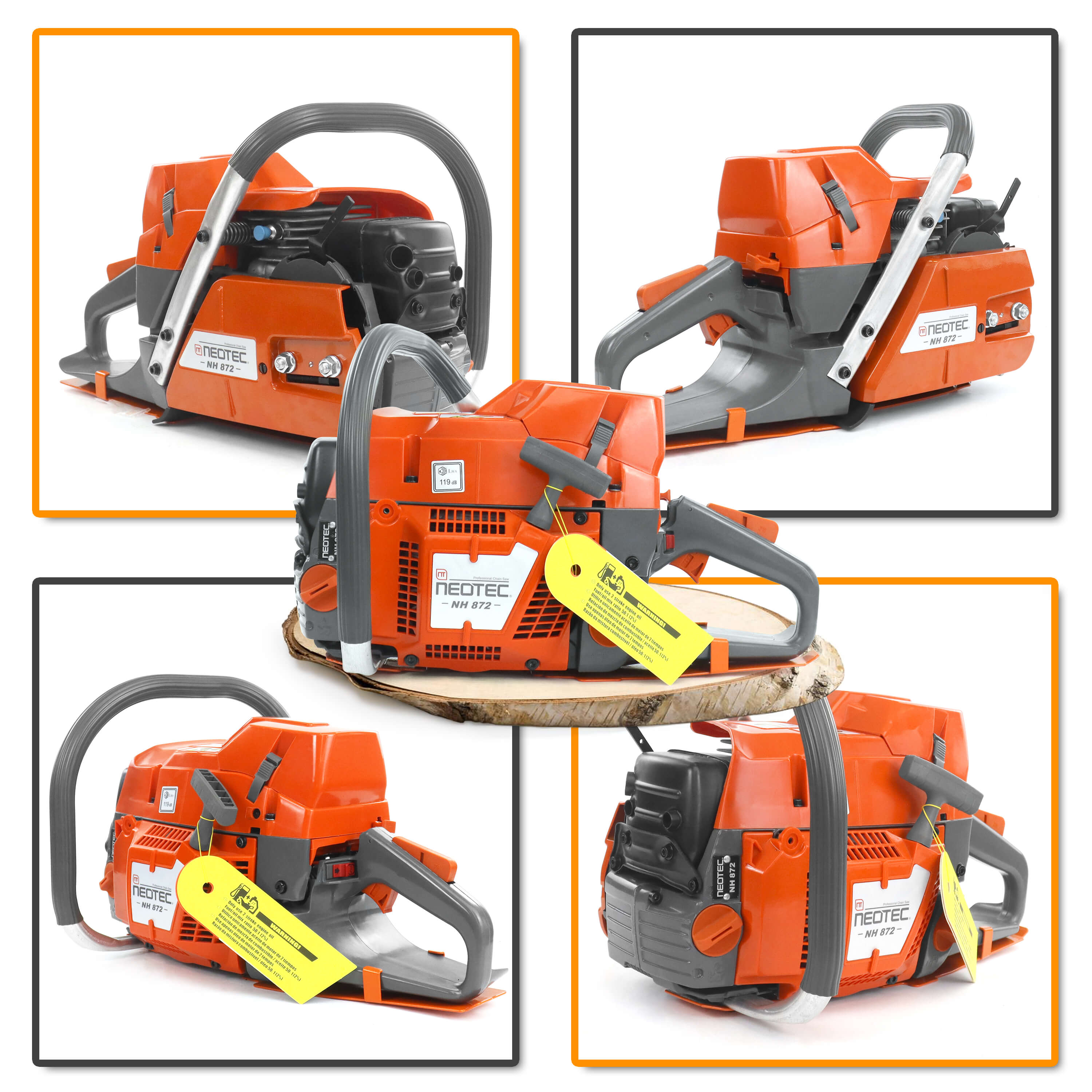 NEOTEC Gas Chainsaw NH872 best 71cc chainsaw for oak wood cutting
