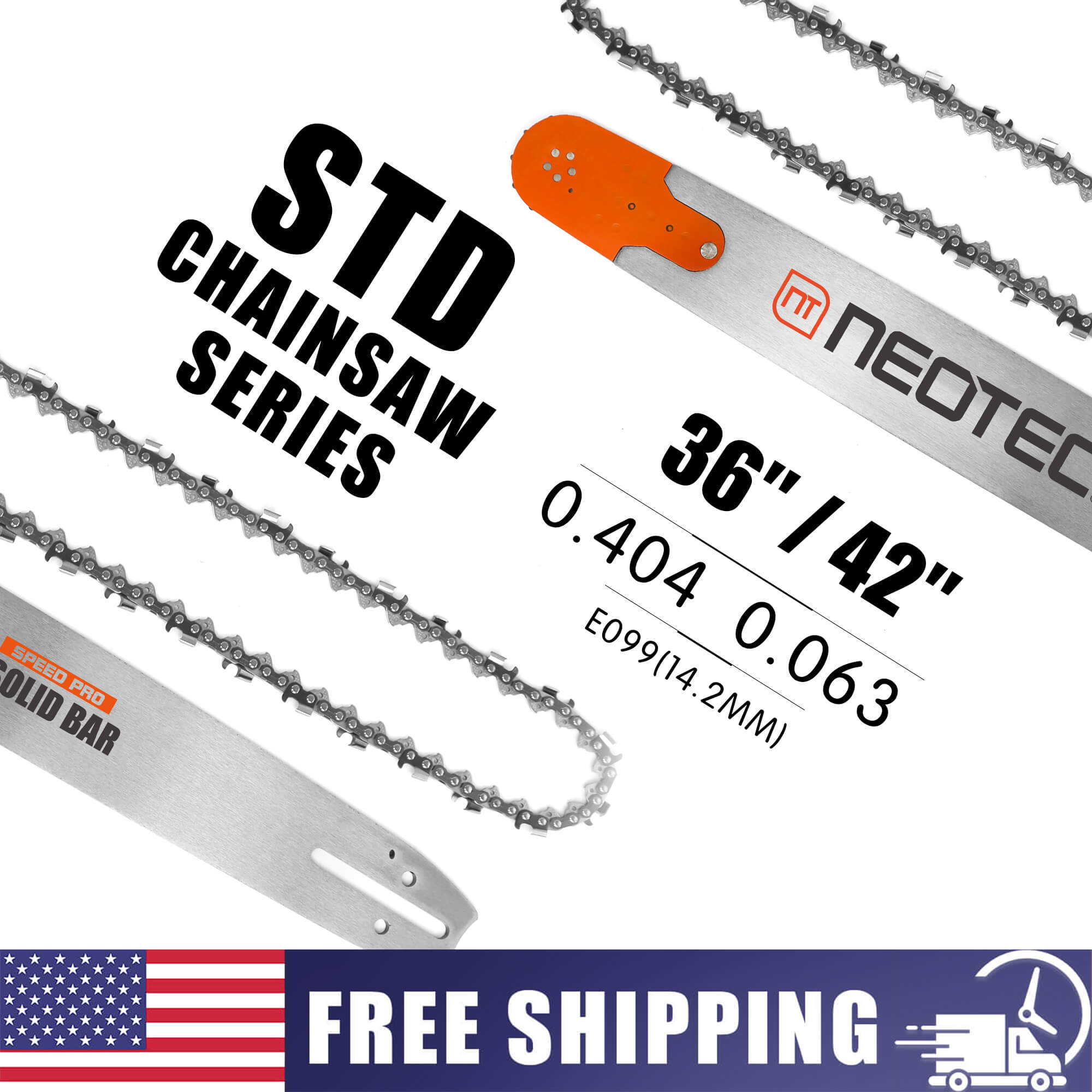NEOTEC 42" Pro Milling Bar .404 .063 Gauge Heavy-Duty MS880