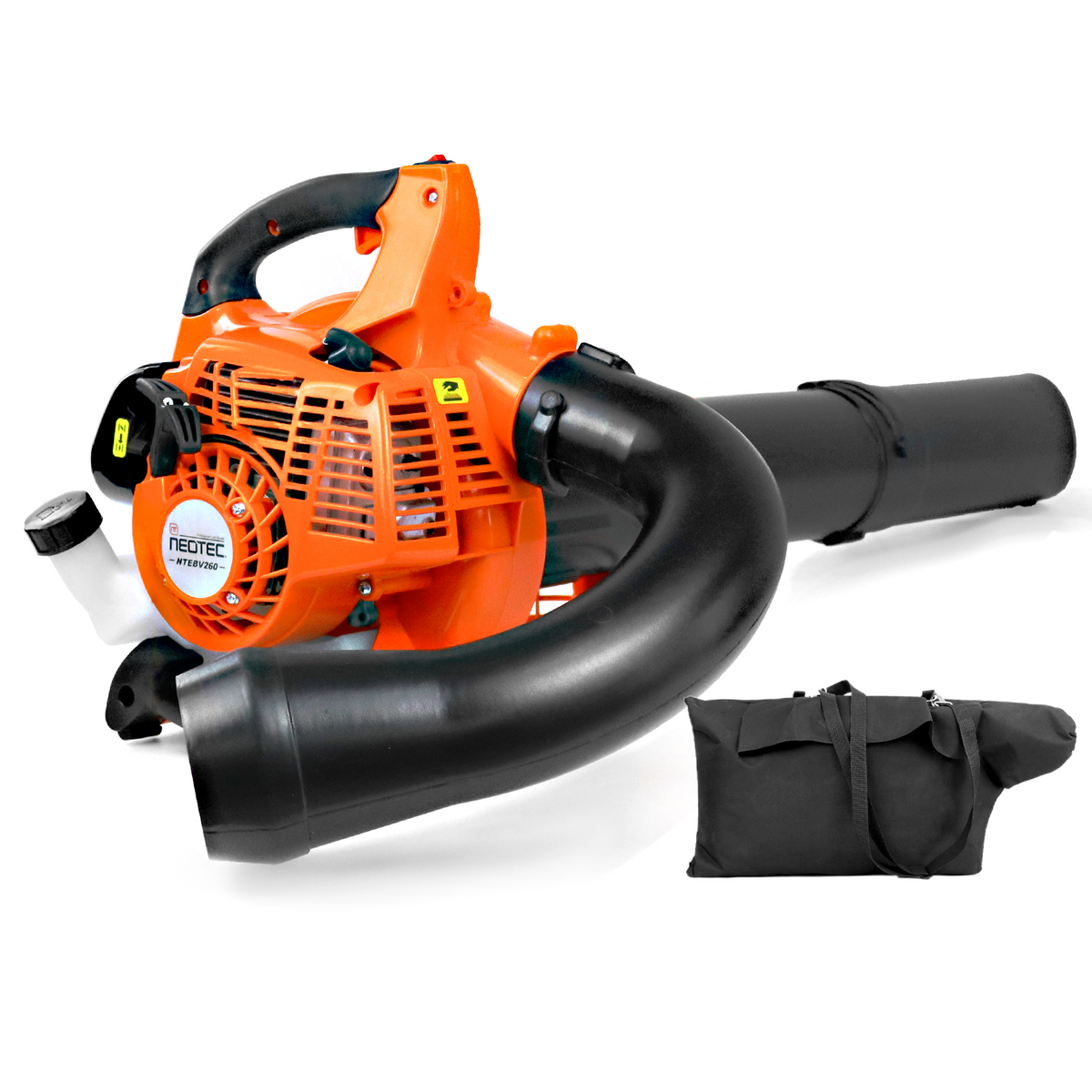 NEOTEC 3-in-1 Leaf Vacuum with Bag and Leaf Mulcher, Gas Leaf Blower – 25.4cc 180 MPH 432 CFM Handheld Blower NTEBV260
