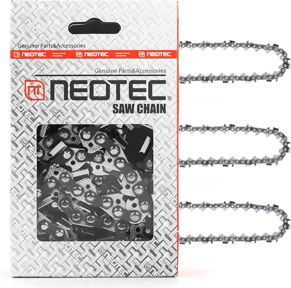 NEO-TEC 18 Inch Chainsaw Chain 3 Pack - S62-0.050" Gauge, 3/8"LP Pitch, 62 Drive Links Fit for Poulan, Kobalt, Echo, Ego, Greenworks Chainsaw and More