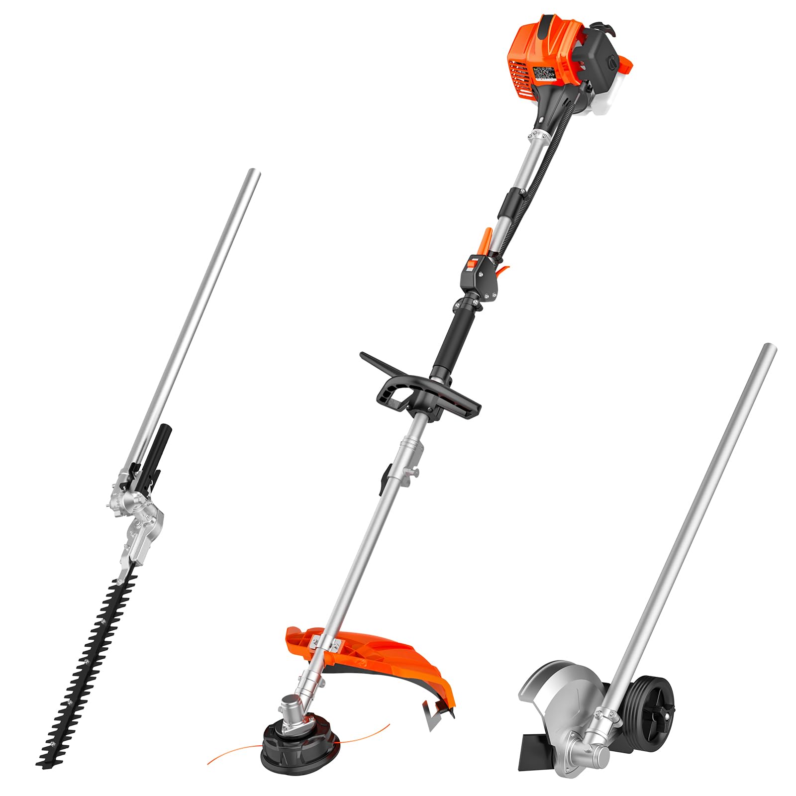 NEOTEC 26cc 4 in 1 Multi Functional Trimming Tools, Gas Powered Hedge Trimmer,Lawn Edger, String Trimmer, Brush Cutter