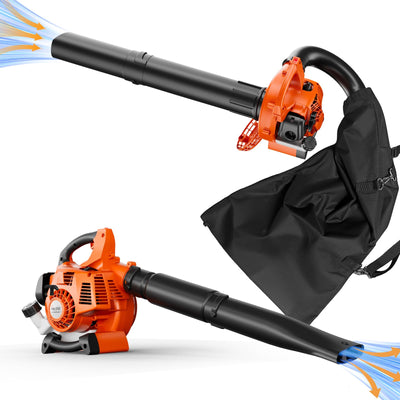 NEOTEC 3-in-1 Leaf Vacuum with Bag and Leaf Mulcher, Gas Leaf Blower – 25.4cc 180 MPH 432 CFM Handheld Blower