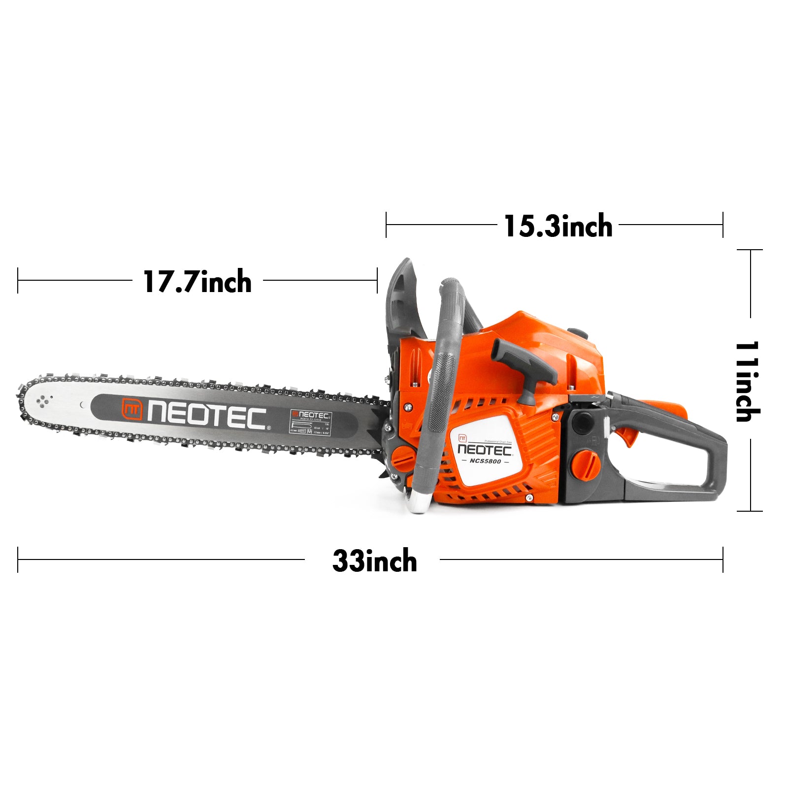 NEO-TEC Gas Chainsaw NCS5800 58cc chainsaw for portable sawmill setup