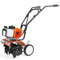 NEOTEC MT520 Mini Tiller Cultivator, 52cc 2 Stroke Gas Powered 4 Premium Steel Adjustable Forward Rotating Tines, Height Adjustable Wheels for Garden & Lawn, Digging, Weed Removal & Soil Cultivation