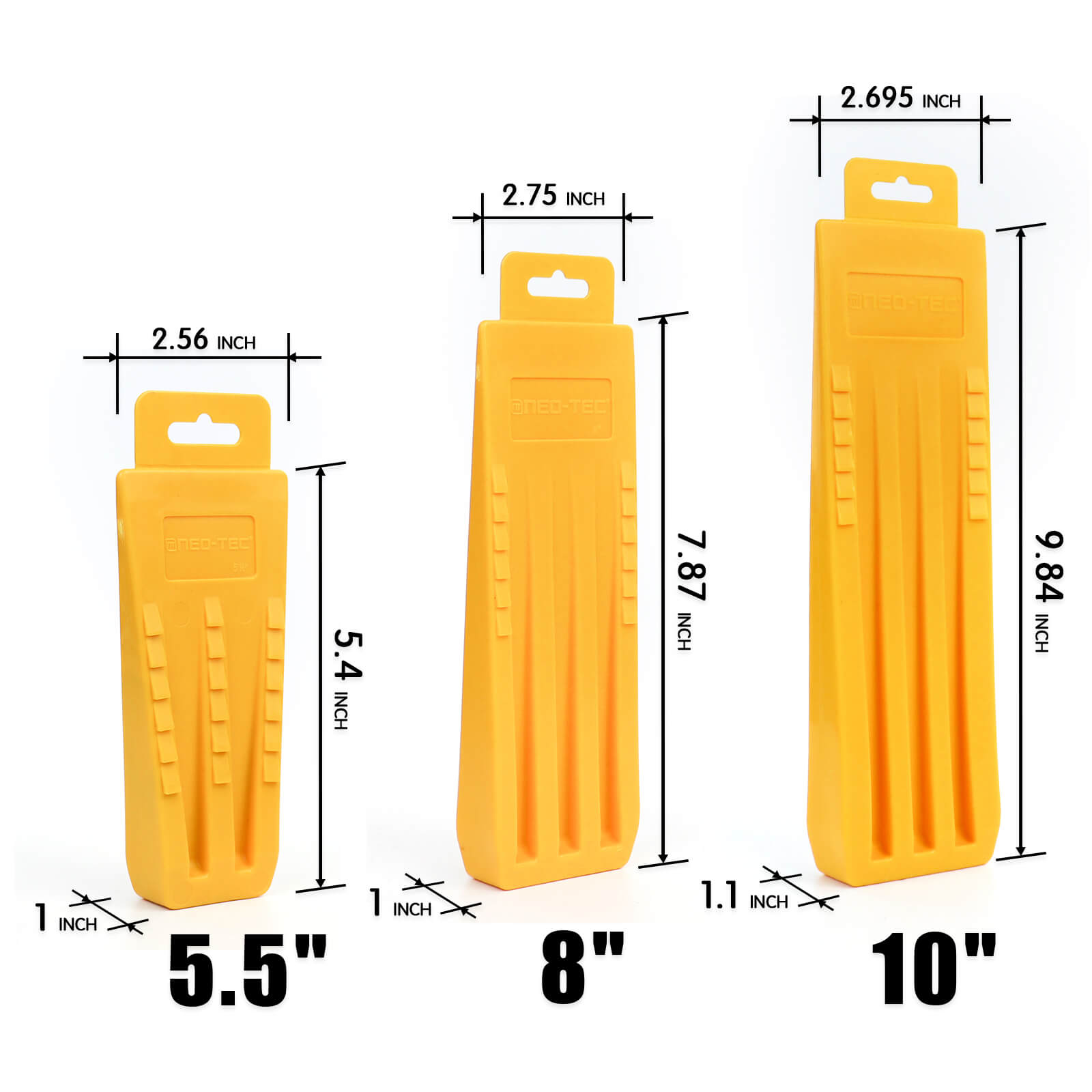 NEO-TEC 6 Pack Tree Felling Wedges with Spikes for Safe Tree Cutting 5.5"+8"+10"
