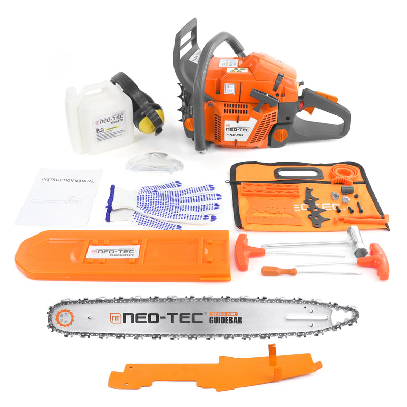 Neo-tec Chainsaw NH865 65cc 24in 22 20 inch Best Gas Chinese 