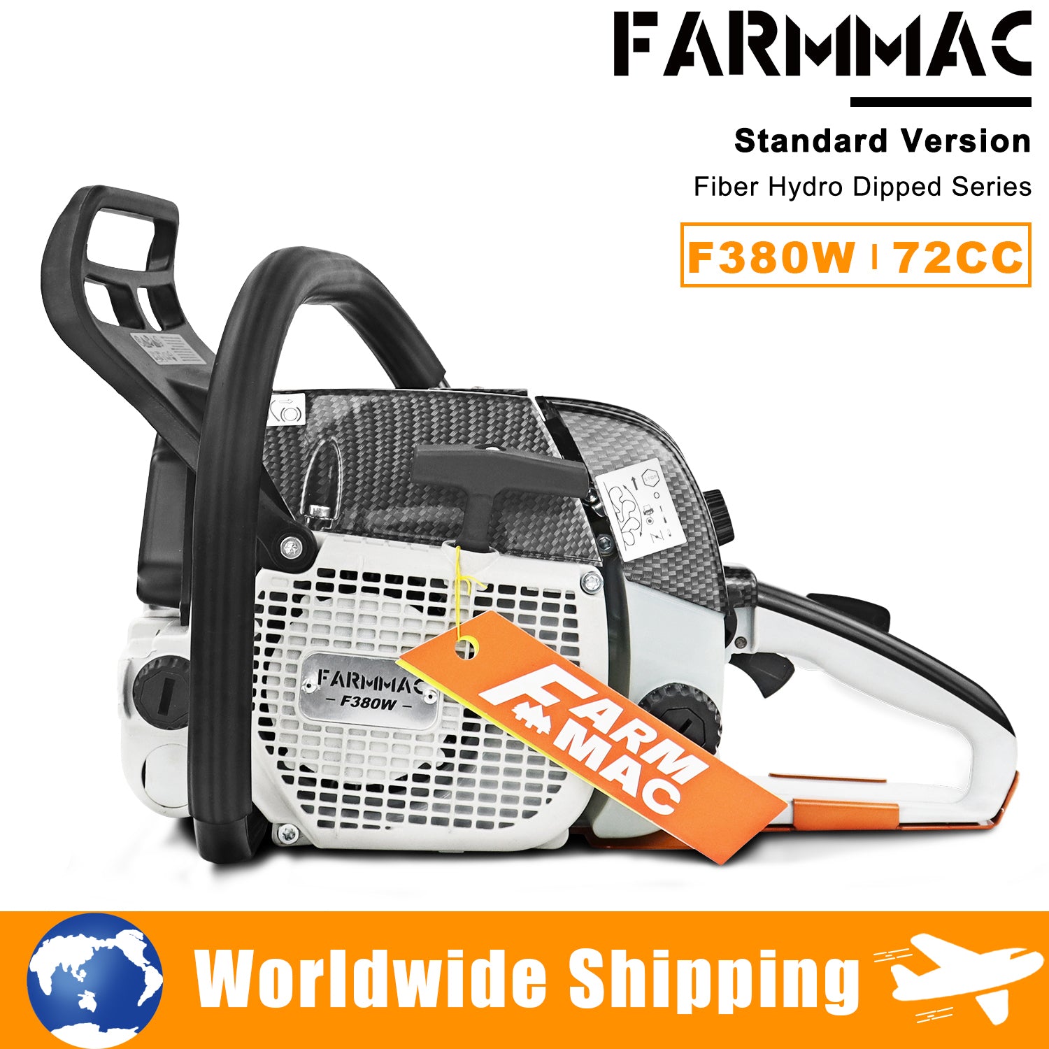 Gas Chainsaw FARMMAC F380W 72cc 24in 24 25 inch Best Chinese Chainsaw