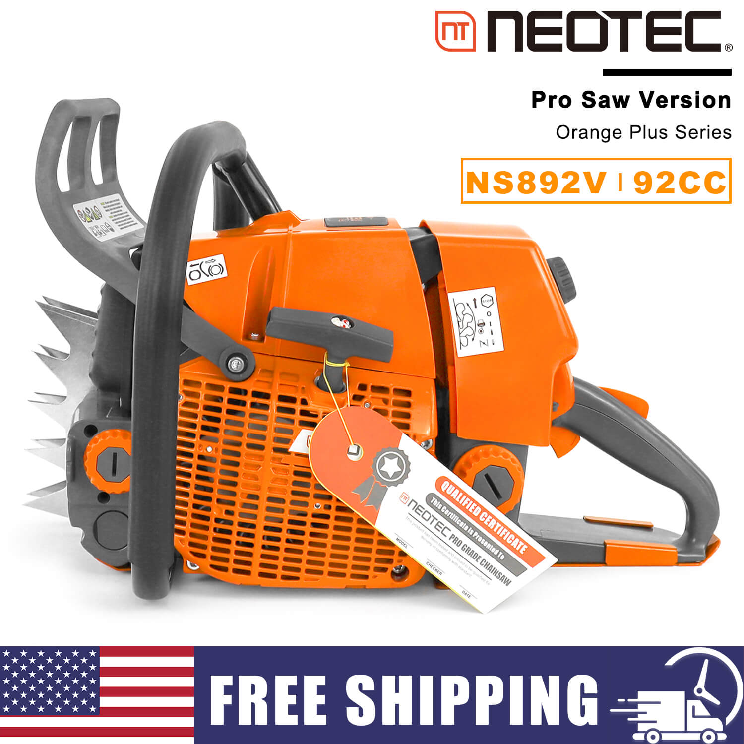 Neo-tec Chainsaw NS892V 92cc 42 36in 25 36 42 inch Gas Chainsaw U.S ...