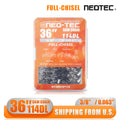 36 Inch Chainsaw Chain Blades Full Chisel 3/8 Pitch 0.063'' Gauge 114 Drive Link Fit Stihl Blades Cadena 038 044 046 056 MS440 MS460 MS441 MS461 MS381 MS382 MS660 MS660 G660 Husqvarna 395XP